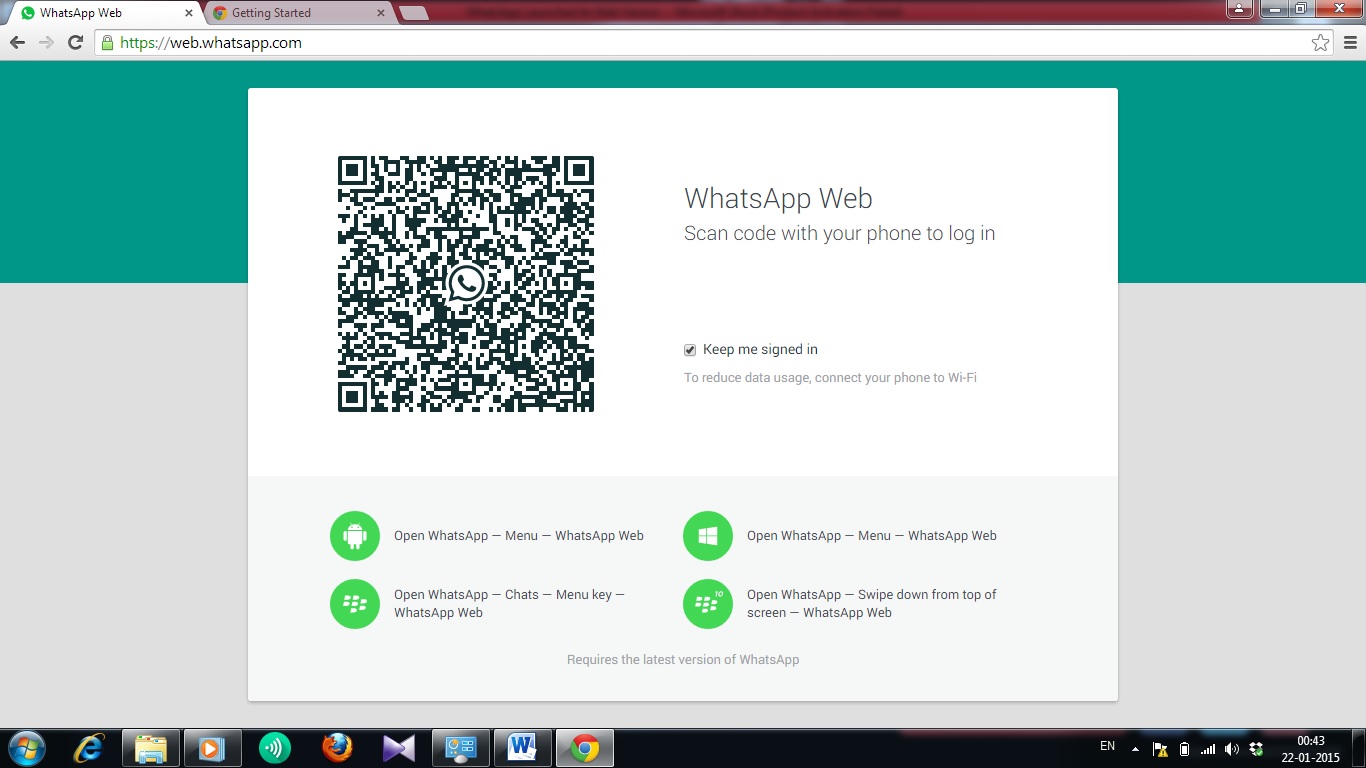 web version of watsapp