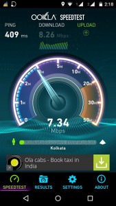 Speed test kolkata wifi Reliance Jio
