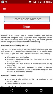 Tracking Postinfo