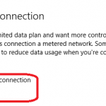metered connection Windows 10