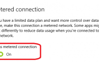 metered connection Windows 10