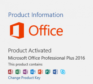 activated MS office 2016