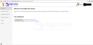 DigiLocker dashboard